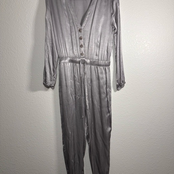 NATION LTD Salma Elegant Silver Jumpsuit Small - Picture 3 of 7